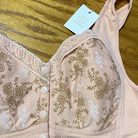 Glamorette Bra no wire lightly padded front closure 32B or 46/105 set of Three - Picture 3 of 10